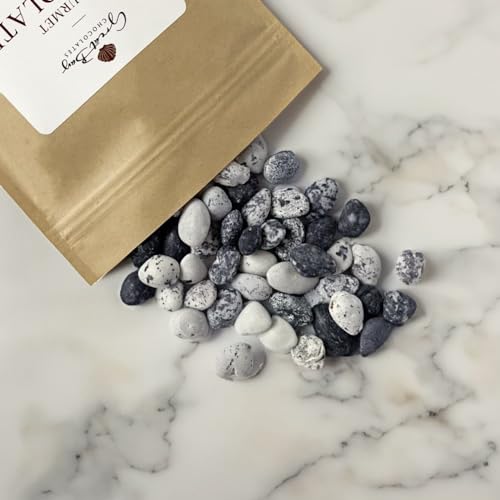 Chocolate Beach Pebbles Edible Candy by Great Bay Chocolates. Peanut and Tree Nut Free for Beach, Seaside and Nautical events.